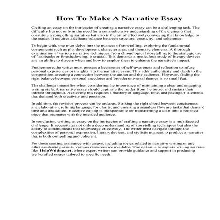 How To Make A Narrative Essay.pdf
