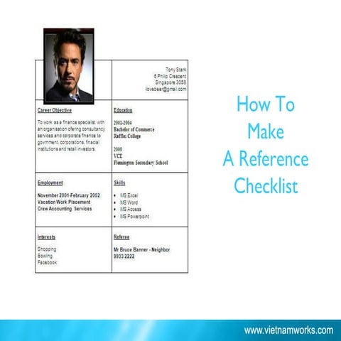 How To Make An #Effective #Reference #Checklist