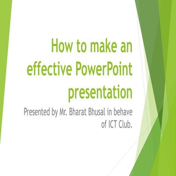 How to make an efficitive powerpoint slides