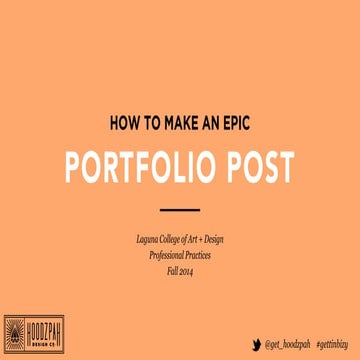 How to make an epic portfolio post