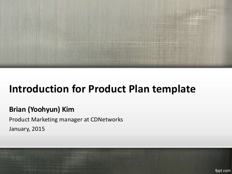 product plan template