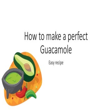 How to make a perfect guacamole