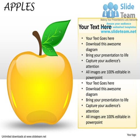 How to make apple a day power point slides and ppt diagram templates and grap...