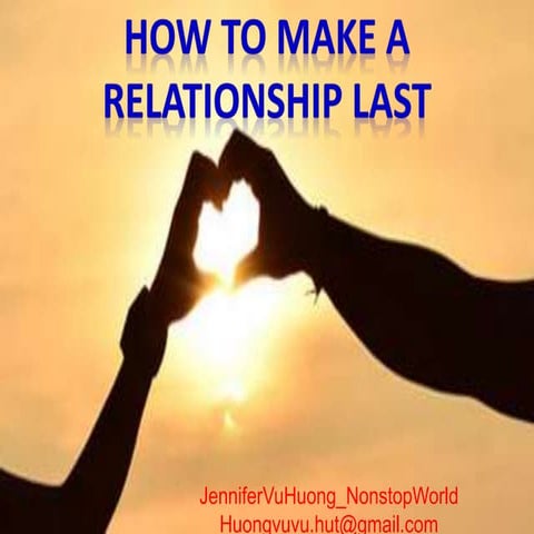 How to make a relationship last
