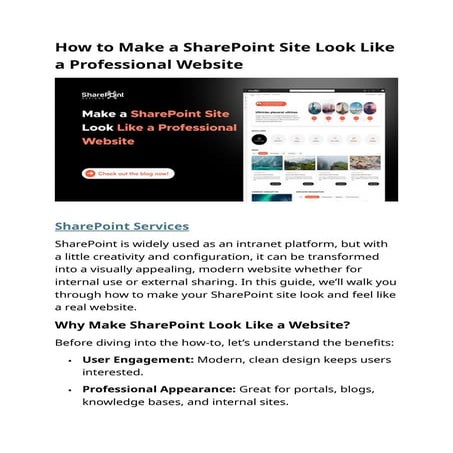 How to Make a SharePoint Site Look Like a Professional Website