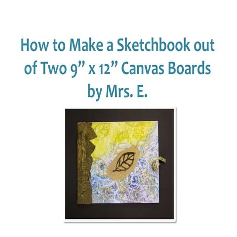 How to make a sketchbook out of two