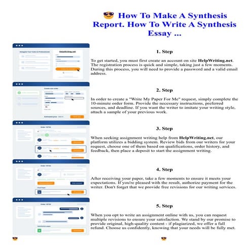 How To Make A Synthesis Report. How To Write A Synthesis Essay ... | PDF