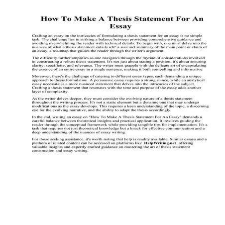 How To Make A Thesis Statement For An Essay.pdf