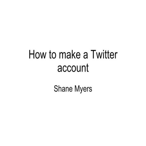 How to make a twitter account