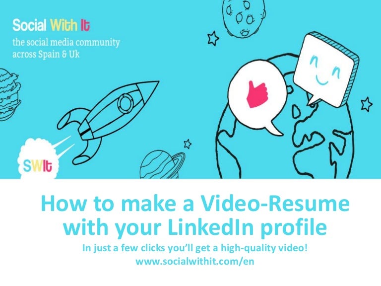 how to make a video resumes