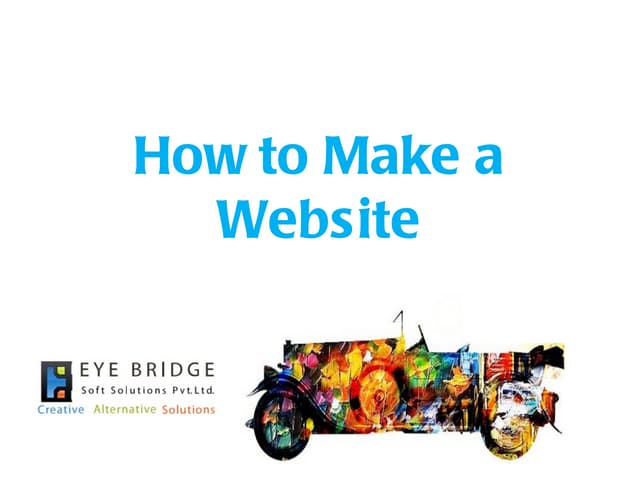 How to make a website with Eyebridge