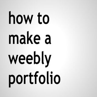 How to make a weebly portfolio