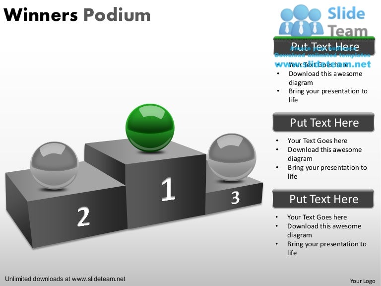 How to make championship winners podium 3 levels with circles power p…