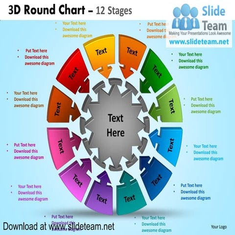 How to make create 3 d interconnected circular puzzle pieces  12 stages power...