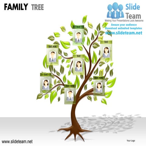 How to make create geneology family tree powerpoint presentation slides and p...
