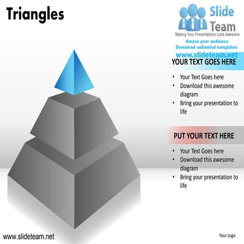 How to make create triangles diffrent kinds top view side view powerpoint pre...