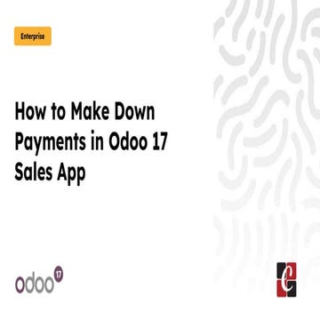 How to Make Down Payments in Odoo 17 Sales App