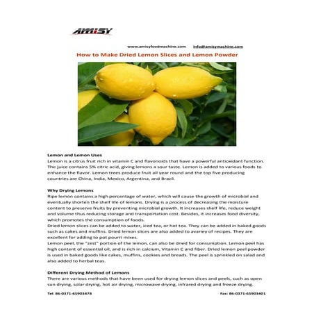 How to make dried lemon slices and lemon powder