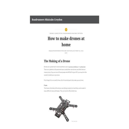 How to make drones at home | PDF