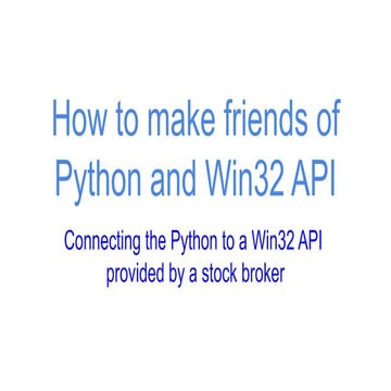 How to make friends python with win32 api