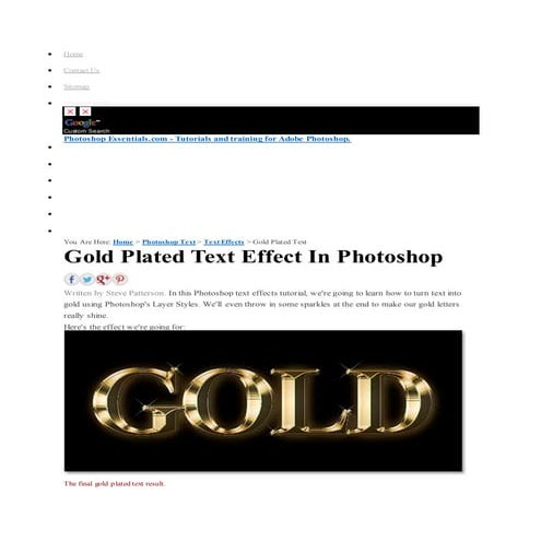 How to make gold in photoshop