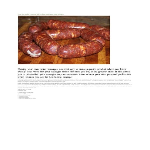 How to make italian sausages