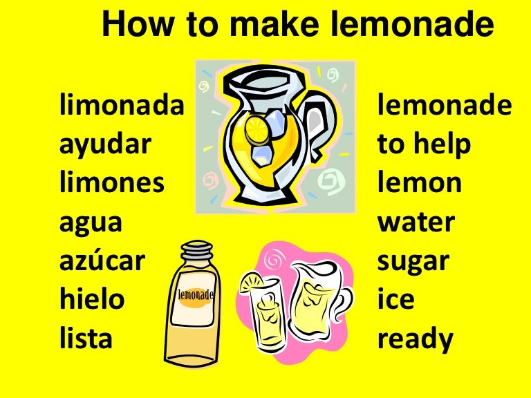 How to make lemonade in spanish