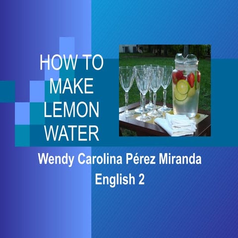 How to make lemon water | PPT
