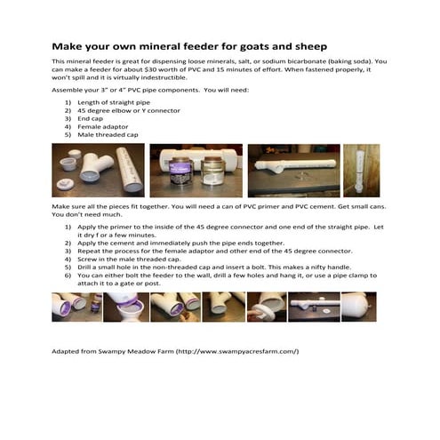 How to make your own mineral feeder