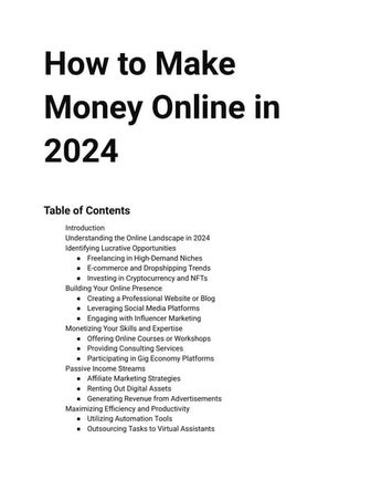 How to Make Money Online in 2024. The best Tips..pdf