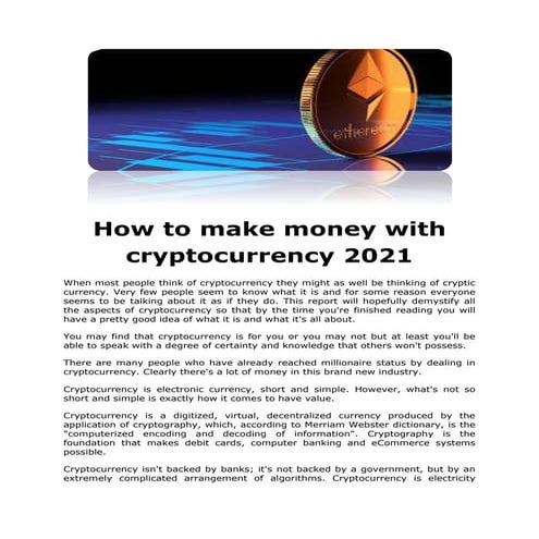 Crypto currency presentation | PPTX