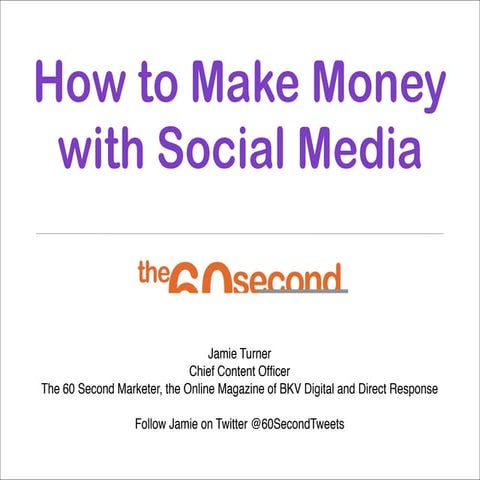 How tomakemoneywithsocial