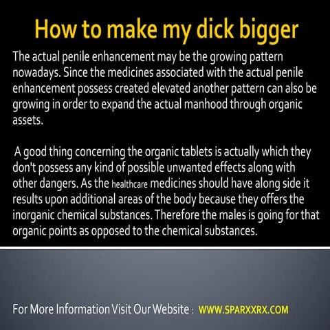 How to make my dick bigger | PDF