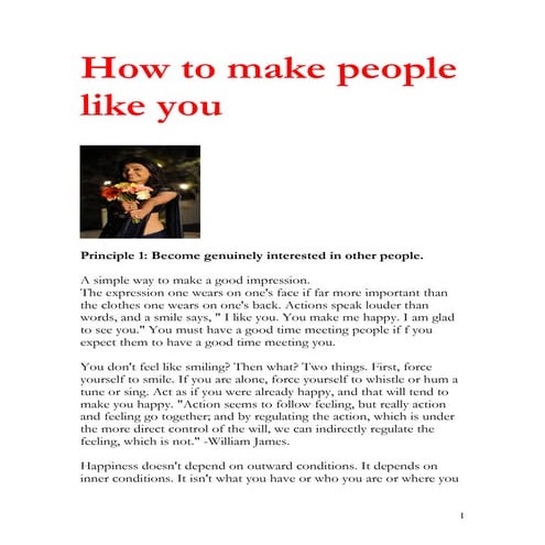 How to make people like you