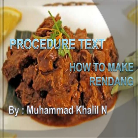 Indonesian Cuisine (Rendang) | PPTX