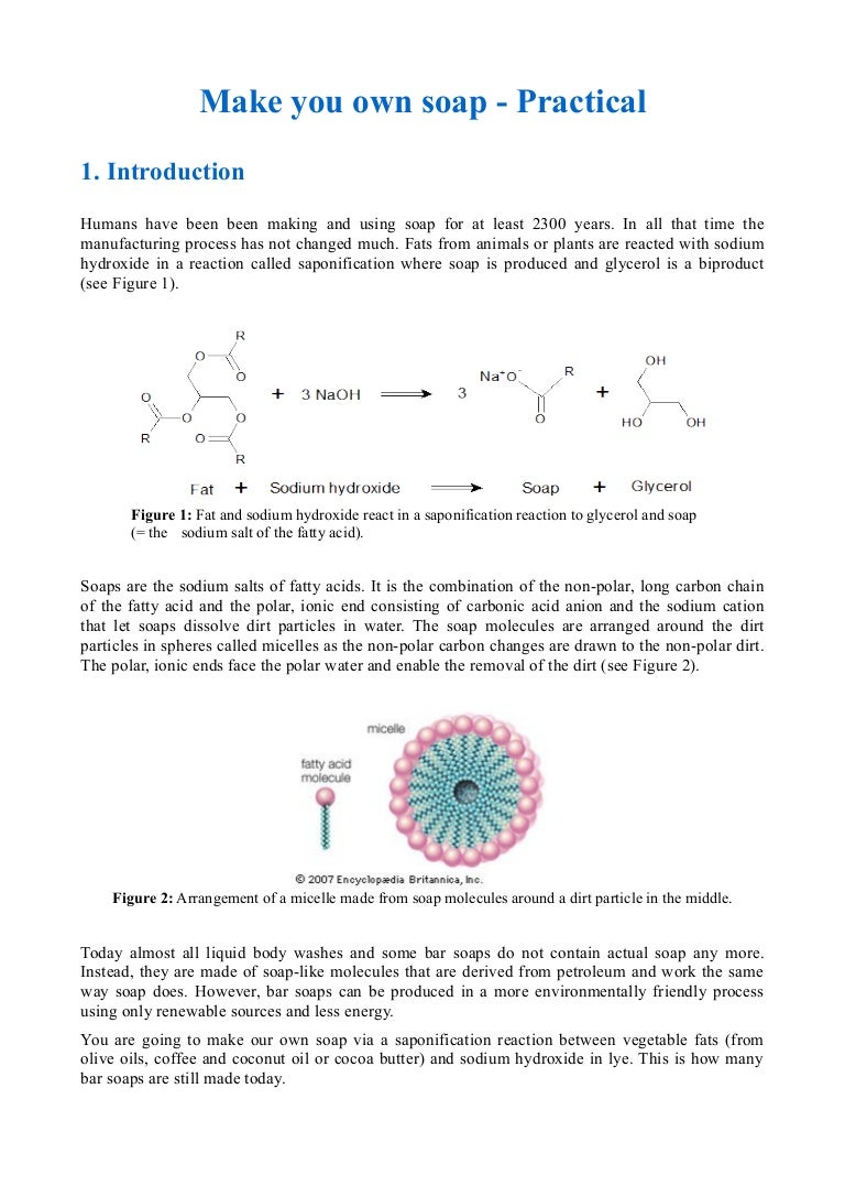 How to make soap Experiment for Chemistry lessons
