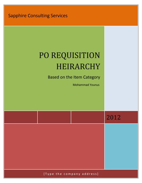 Requisition Hierarchy Based on the Item Catagory 