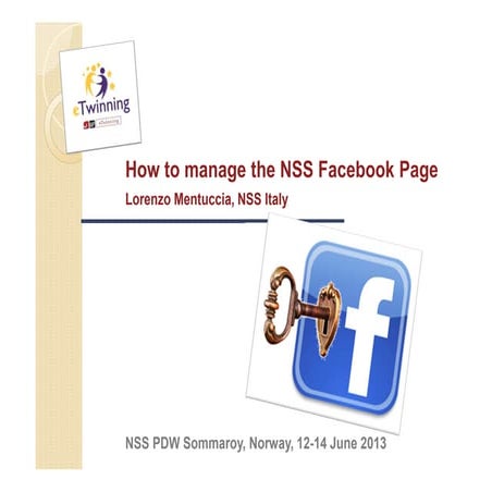 How to manage a nss Facebook page  lorenzo mentuccia