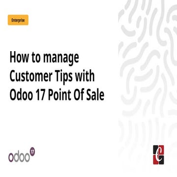 How to manage Customer Tips with Odoo 17 Point Of Sale