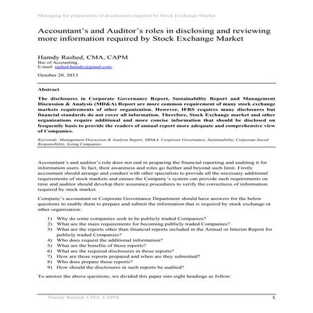 How to manage for preparation of md&a disclosures