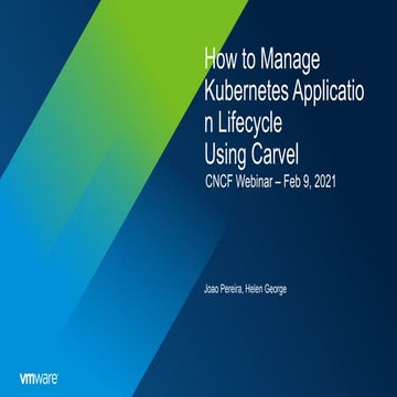 How to manage kubernetes application lifecycle using carvel | PDF
