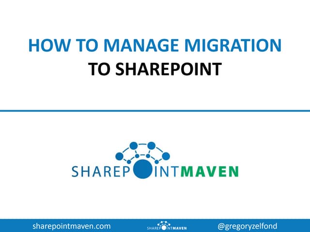 How to Manage Migration to SharePoint