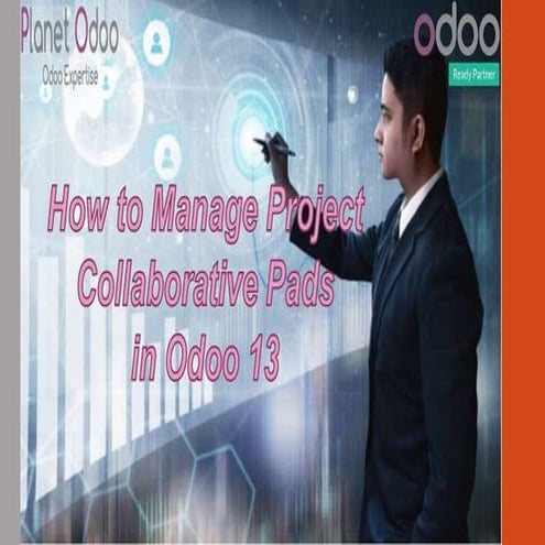 How to manage project collaborative pad in odoo 13