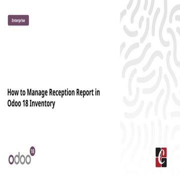 How to Manage Reception Report in Odoo 18 Inventory