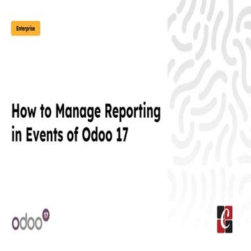 How to Manage Reporting in Events of Odoo 17 Events