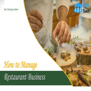 How To Manage Restaurant Business PowerPoint Presentation Slides