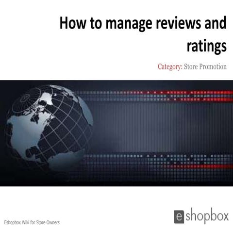 How to manage reviews and ratings