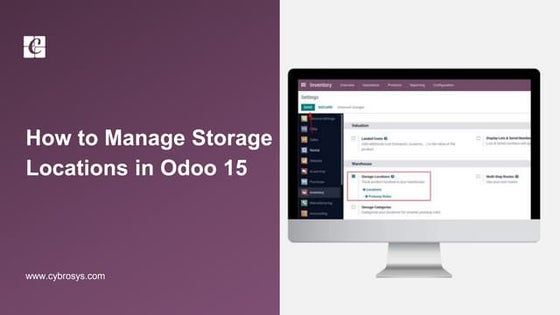 How to handle the storage categories of the locations in Odoo 17 | PPT