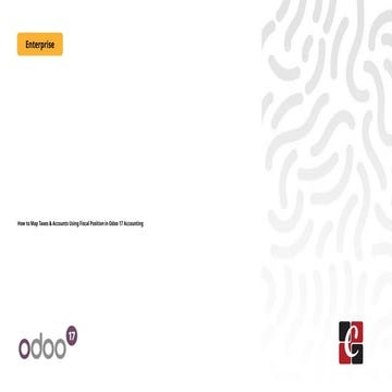 How to Map Taxes & Accounts Using Fiscal Position in Odoo 17 Accounting