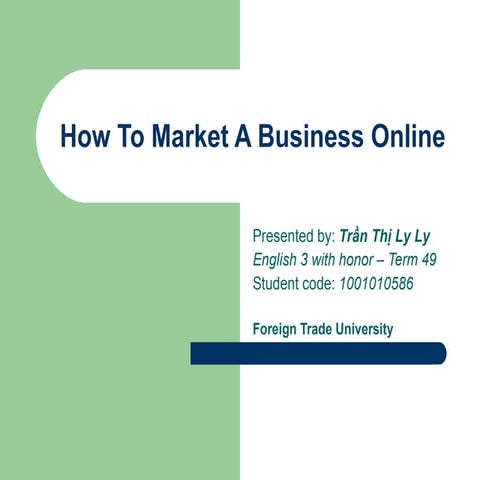 How to market a business online